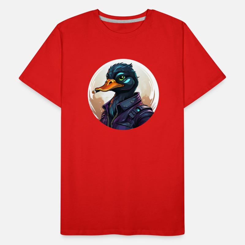 ente mit zigarre Männer Premium Bio T-Shirt