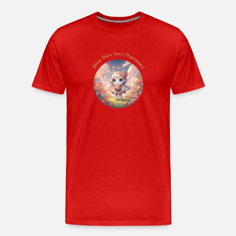 Bloom Where You’re Programmed - T-shirt bio Premium Homme - rouge