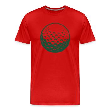 Golfball Balle de golf Golfer Golfen - T-shirt bio Premium Homme - rouge - Devant - Damien (186cm)