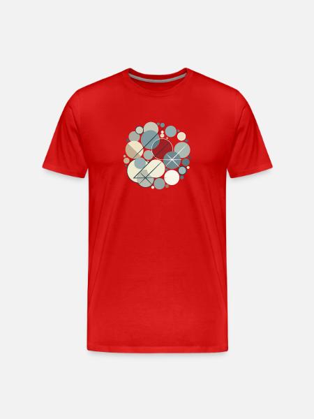Serene Shapes design - Men's Premium Organic T-Shirt - red