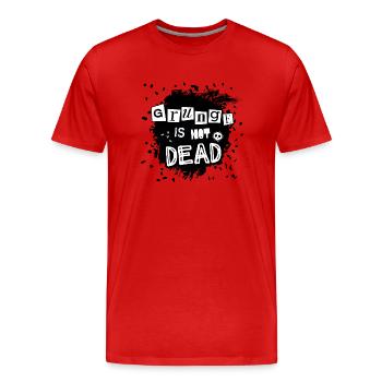 Grunge ist nicht tot - Männer Premium Bio T-Shirt - Rot - Vorne - Damien (186cm)