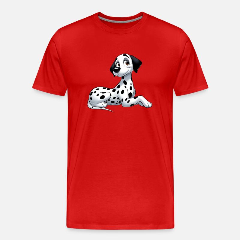 Dalmatiner - Männer Premium Bio T-Shirt - Rot