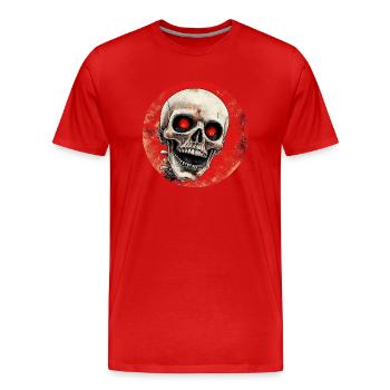 Skeleton - T-shirt bio Premium Homme - rouge - Devant - Damien (186cm)