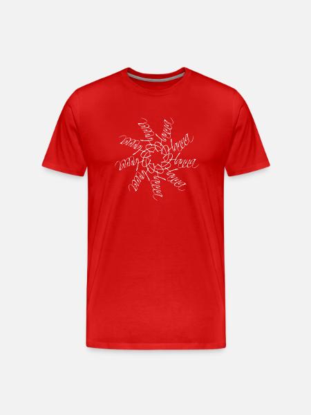 Hanna Name Name Mandala - Men's Premium Organic T-Shirt - red