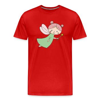 fée - T-shirt bio Premium Homme - rouge - Devant - Damien (186cm)