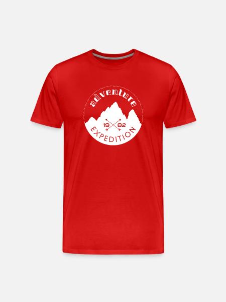 Adventure expedition - white - Men's Premium Organic T-Shirt - red