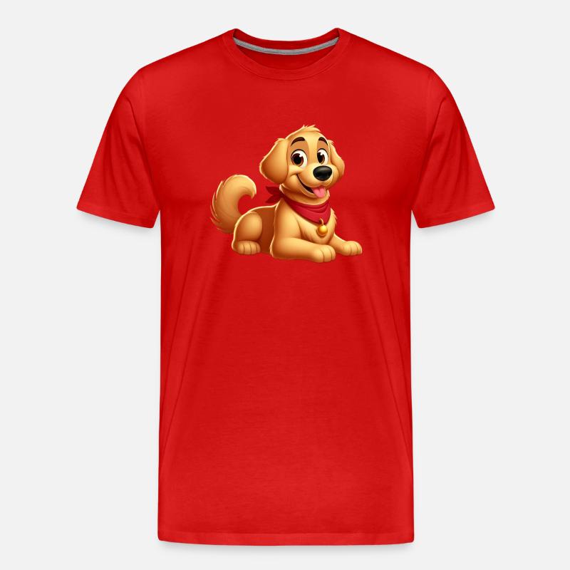 Labrador 6 - Männer Premium Bio T-Shirt - Rot