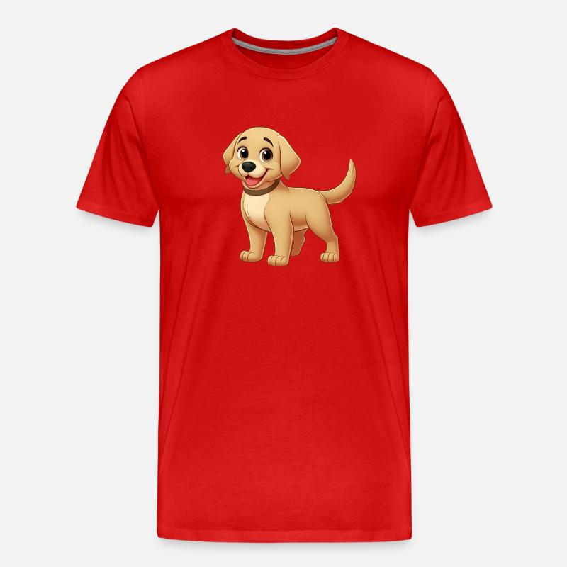 Labrador - Männer Premium Bio T-Shirt - Rot