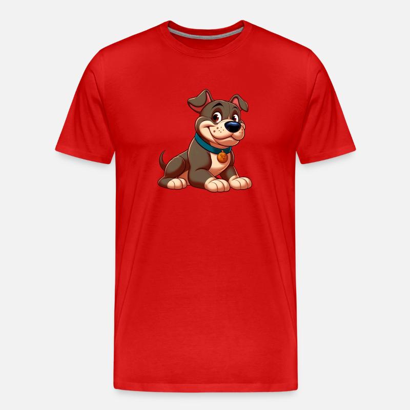 Pitbull 3 - Männer Premium Bio T-Shirt - Rot