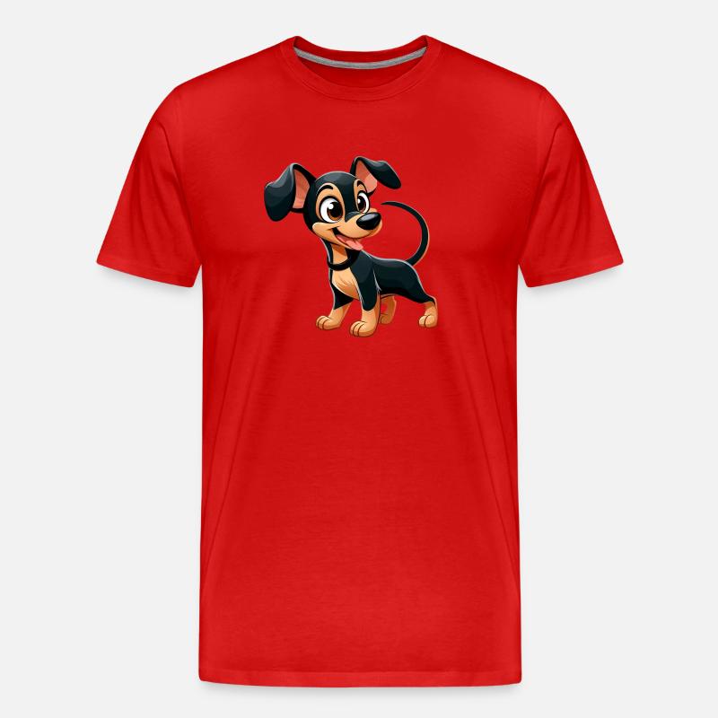 Pinscher 2 - Männer Premium Bio T-Shirt - Rot