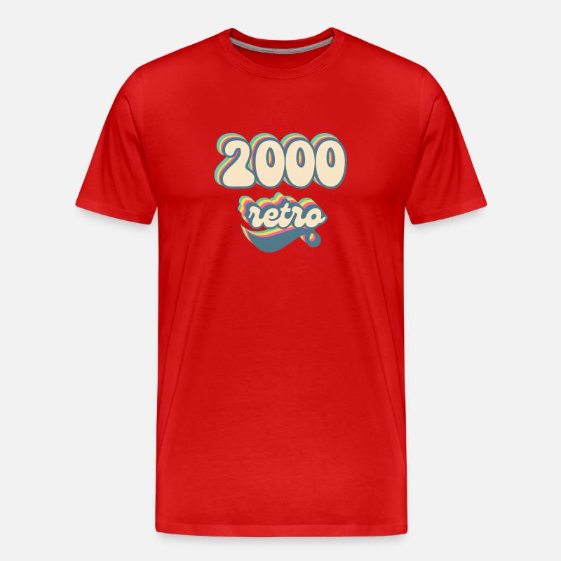 2000 Retro Geschenkidee - Männer Premium Bio T-Shirt - Rot