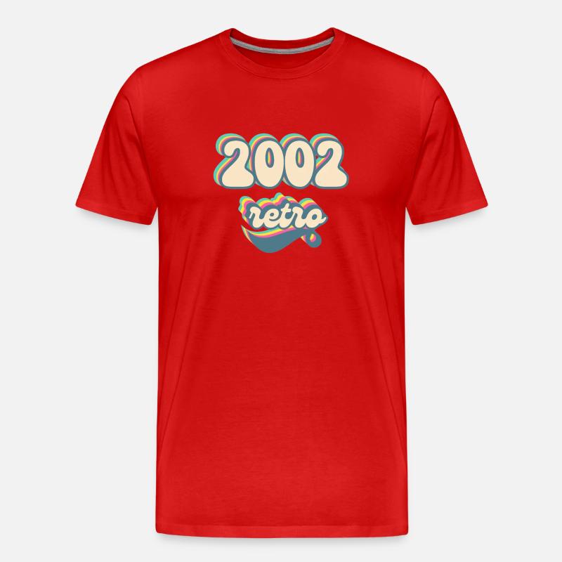 2002 Retro Geschenkidee - Männer Premium Bio T-Shirt - Rot