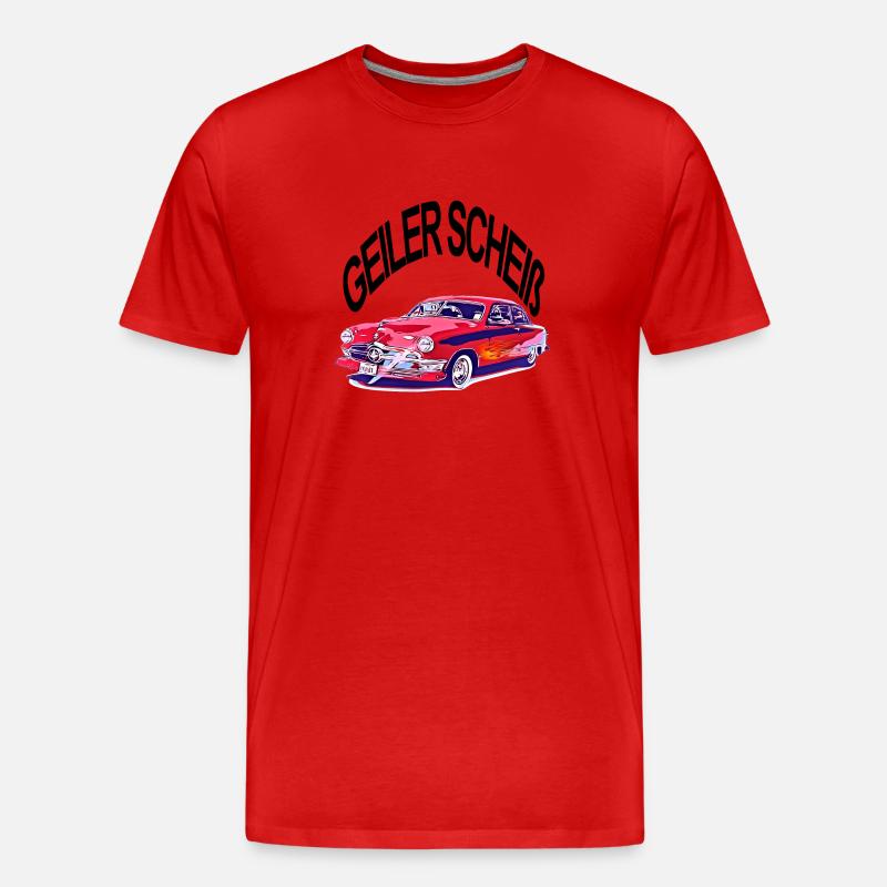 Auto - Männer Premium Bio T-Shirt - Rot