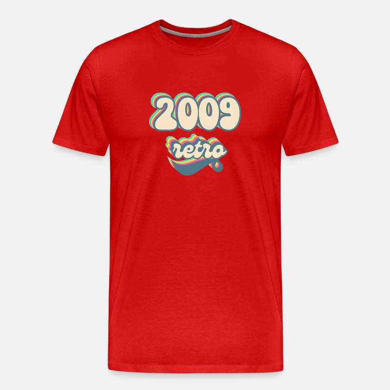 2009 Retro Geschenkidee - Männer Premium Bio T-Shirt - Rot