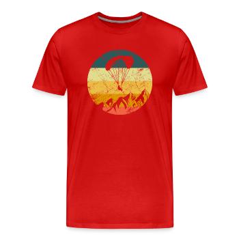 Retro Paragliding Vintage Paraglider Paraglider - Men's Premium Organic T-Shirt - red - Front - Damien (186cm)