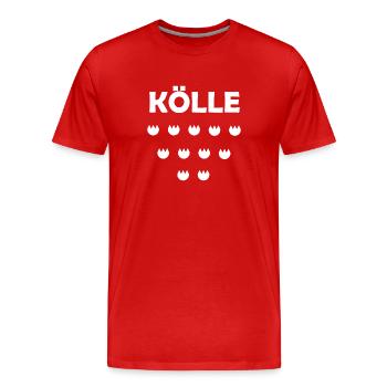Les supporters de Cologne - T-shirt bio Premium Homme - rouge - Devant - Damien (186cm)