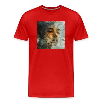 dragonqodeLUO - T-shirt bio Premium Homme - rouge - Devant - Damien (186cm)