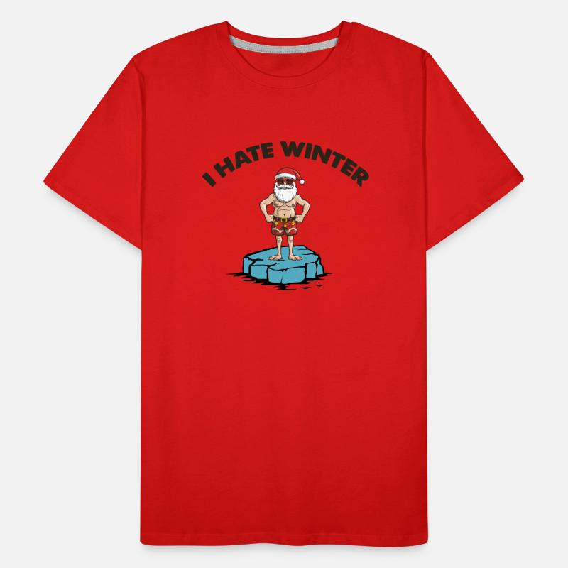 weihnachtsmann eisscholle winter Männer Premium Bio T-Shirt