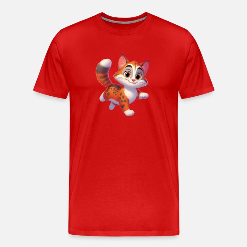 Kat 5 - Männer Premium Bio T-Shirt - Rot