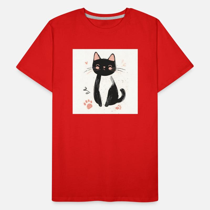 POD Chat empreinte 2 T-shirt bio Premium Homme