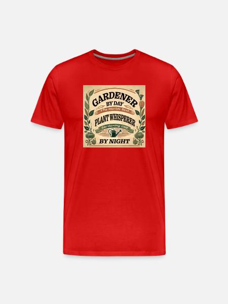 Gardener by day - Men's Premium Organic T-Shirt - red