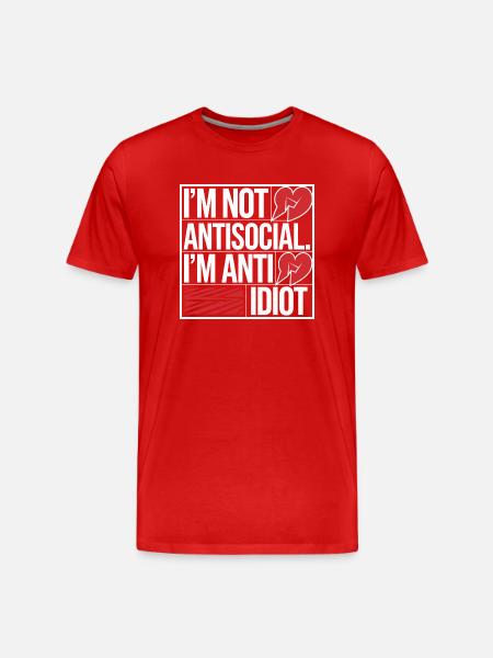 Introverted and picky - Men's Premium Organic T-Shirt - red
