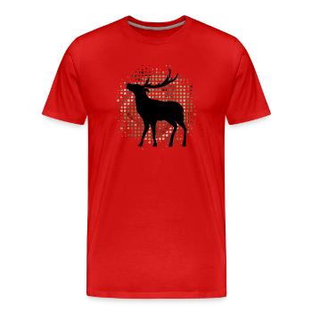 Cerf - T-shirt bio Premium Homme - rouge - Devant - Damien (186cm)
