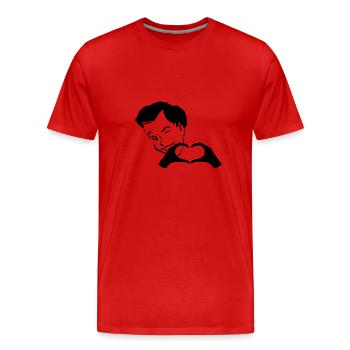 Handherz Woman - Männer Premium Bio T-Shirt - Rot - Vorne - Damien (186cm)