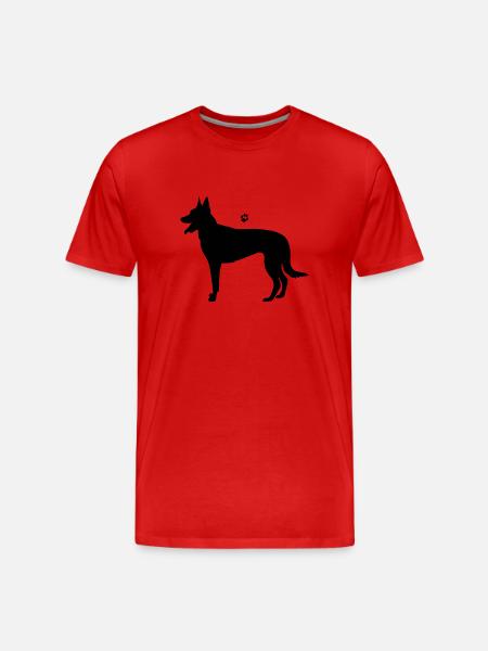 Belgisk malinois hyrdehund - Herre Premium T-shirt økologisk - rød