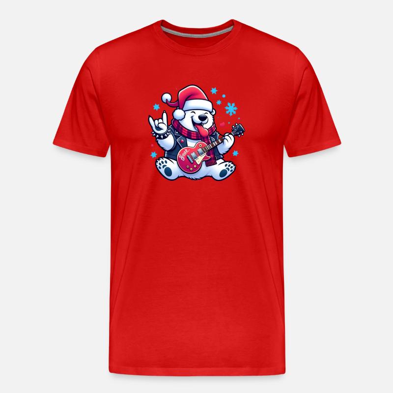 Eisbär 5 - Männer Premium Bio T-Shirt - Rot