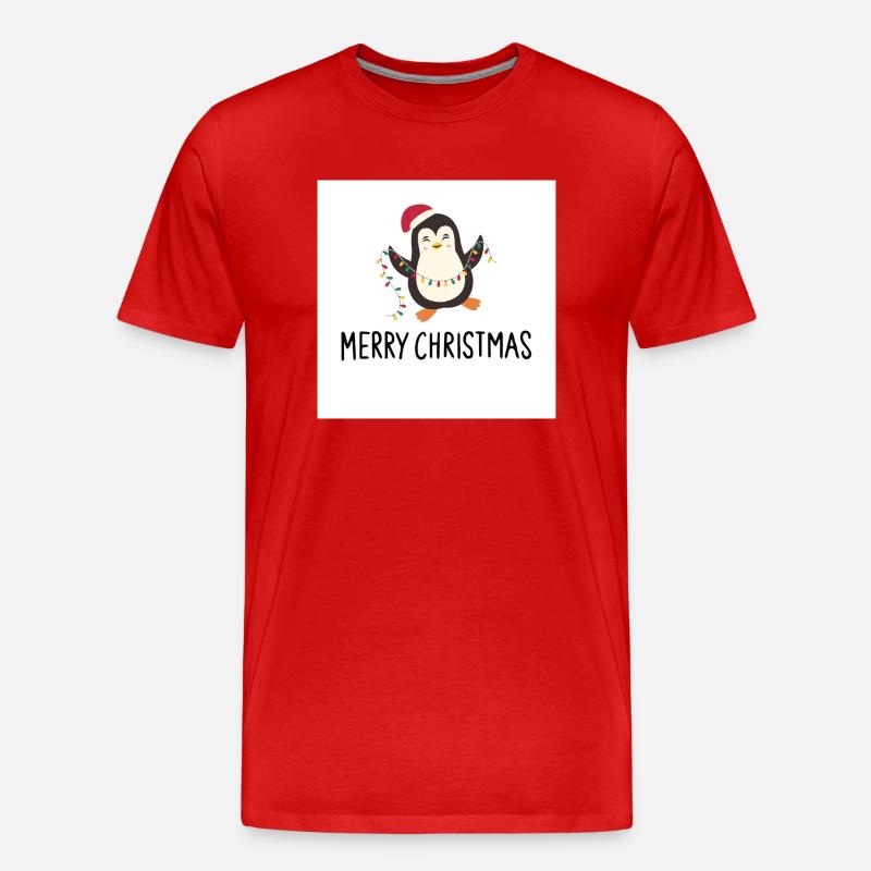 Weihnachten - Männer Premium Bio T-Shirt - Rot