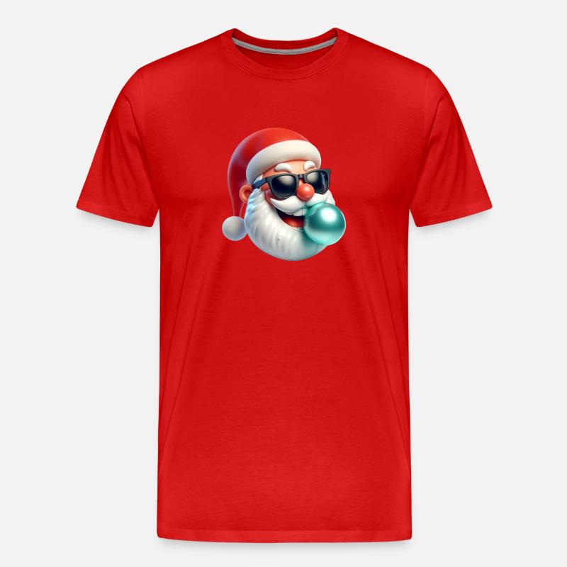 Santa Fun 3 - Männer Premium Bio T-Shirt - Rot