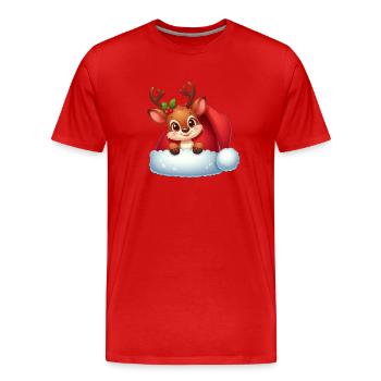 rudolph 7 - T-shirt bio Premium Homme - rouge - Devant - Damien (186cm)