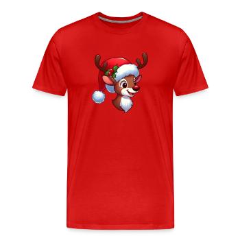 rudolph 10 - T-shirt bio Premium Homme - rouge - Devant - Damien (186cm)