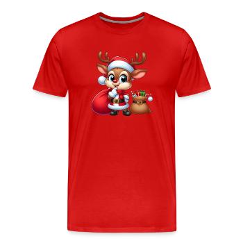 rudolph 4 - T-shirt bio Premium Homme - rouge - Devant - Damien (186cm)