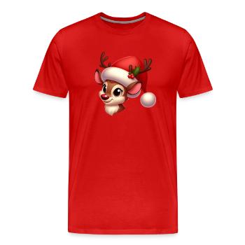 rudolph 9 - T-shirt bio Premium Homme - rouge - Devant - Damien (186cm)