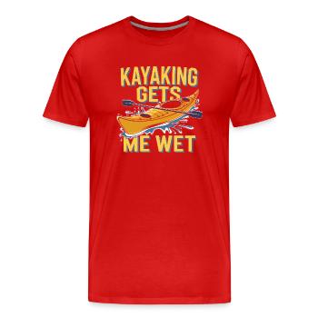 Funny water sports saying - Men's Premium Organic T-Shirt - red - Front - Damien (186cm)
