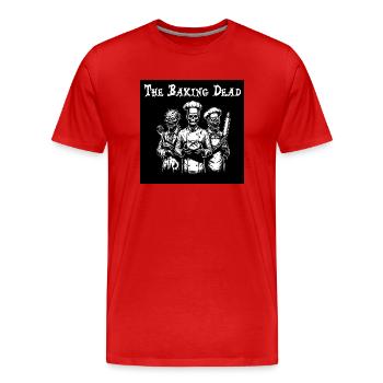 Plakat The Baking Dead 01 - Männer Premium Bio T-Shirt - Rot - Vorne - Damien (186cm)