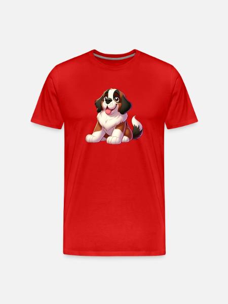 Sankt Bernhard 6 - Männer Premium Bio T-Shirt - Rot