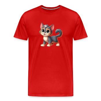 Kurzhaar 2 - Männer Premium Bio T-Shirt - Rot - Vorne - Damien (186cm)