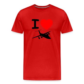 Avion - T-shirt bio Premium Homme - rouge - Devant - Damien (186cm)