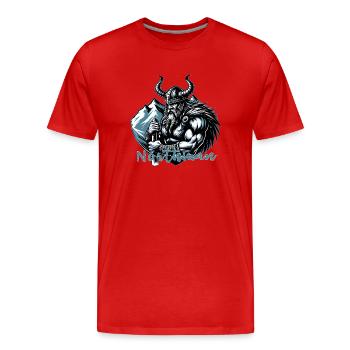 Viking 2 northman - Männer Premium Bio T-Shirt - Rot - Vorne - Damien (186cm)