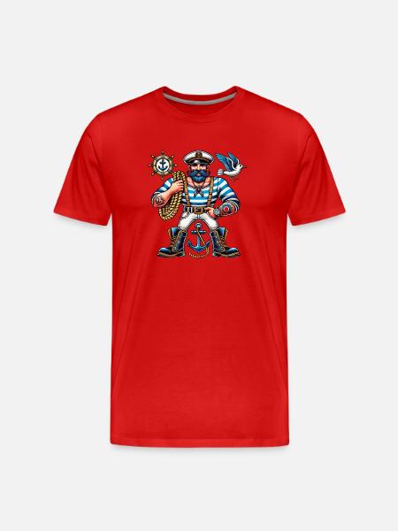 Sailor Sailor Comic - Men's Premium Organic T-Shirt - red