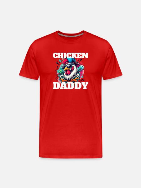 Chicken Daddy Chicken Keeping Chicken - Men's Premium Organic T-Shirt - red