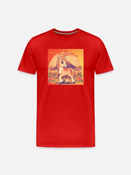 Vulkan ist da ! - Männer Premium Bio T-Shirt - Rot