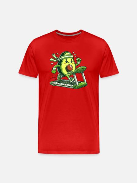 A sporty avocado - Men's Premium Organic T-Shirt - red