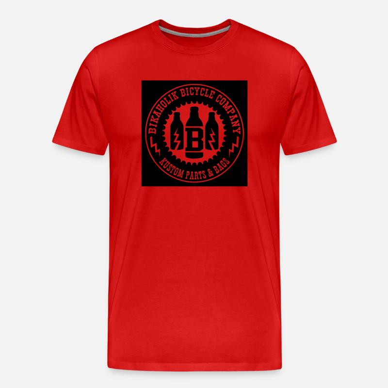 Round Logo - Männer Premium Bio T-Shirt - Rot