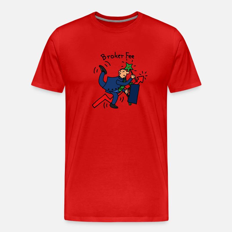 Broker Fee - Männer Premium Bio T-Shirt - Rot