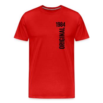 1984 Jubiläumsgeschenk 1984 Limited Edition 1984 - Männer Premium Bio T-Shirt - Rot - Vorne - Damien (186cm)