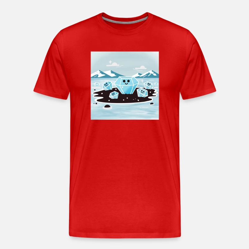 Diamantener Strand - Männer Premium Bio T-Shirt - Rot